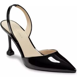 Marc Fisher Black Patent Leather Slingback Heels